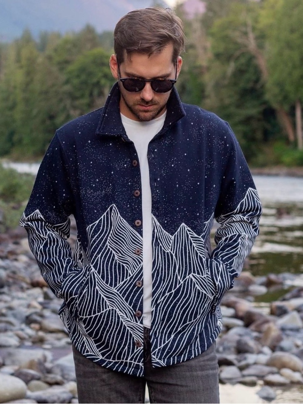 Happy Earth Alpine Etching Blanket Shirt